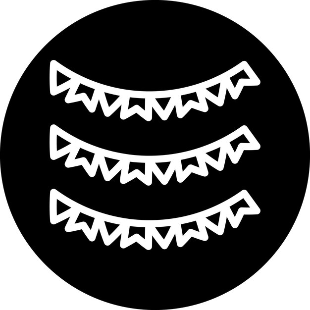 Diseño vectorial de guirlandas Estilo de icono