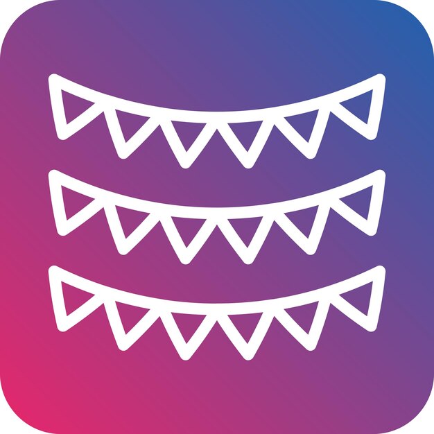 Diseño vectorial de guirlandas Estilo de icono