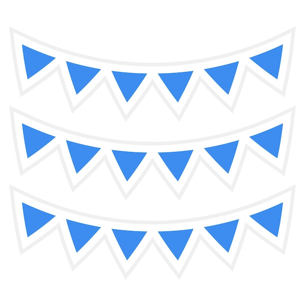 Diseño vectorial de guirlandas Estilo de icono