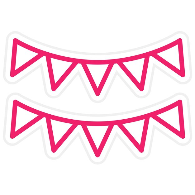 Diseño vectorial de guirlandas Estilo de icono