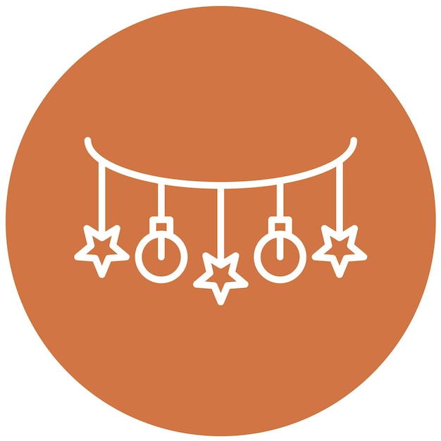 Diseño vectorial de guirlandas Estilo de icono