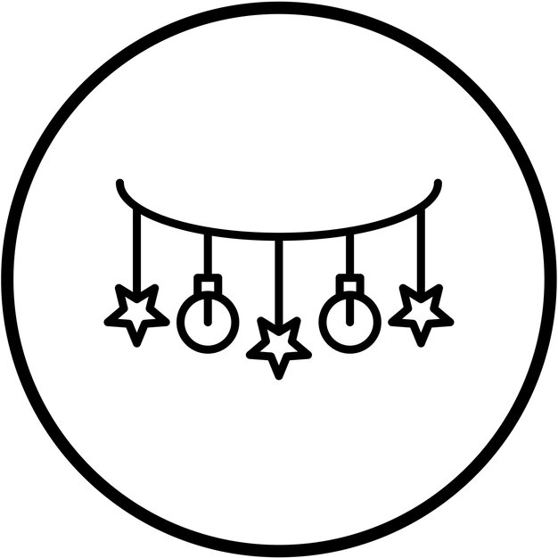 Diseño vectorial de guirlandas Estilo de icono