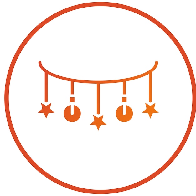 Diseño vectorial de guirlandas Estilo de icono