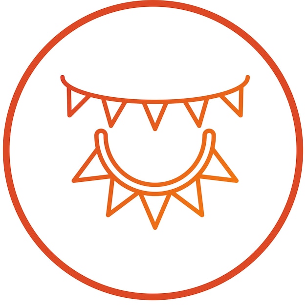 Diseño vectorial de guirlandas Estilo de icono