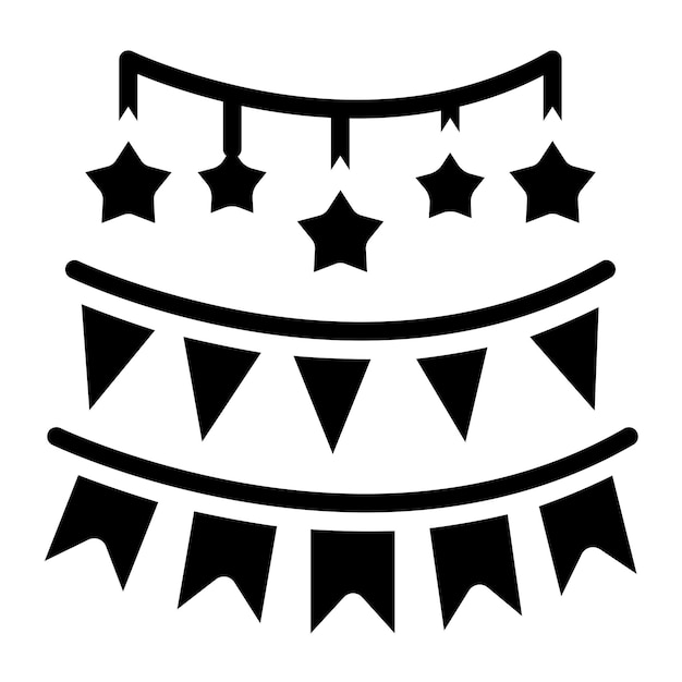 Diseño vectorial de guirlandas Estilo de icono