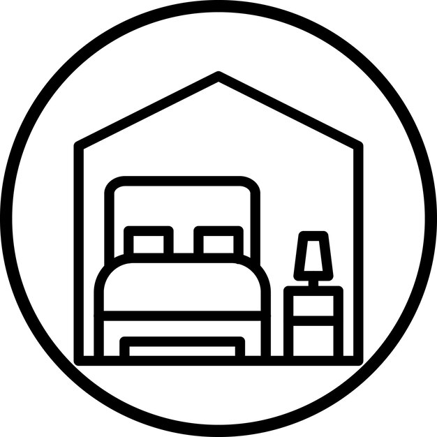 Diseño vectorial de habitaciones Estilo de icono