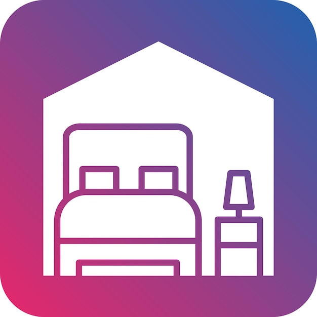 Diseño vectorial de habitaciones Estilo de icono