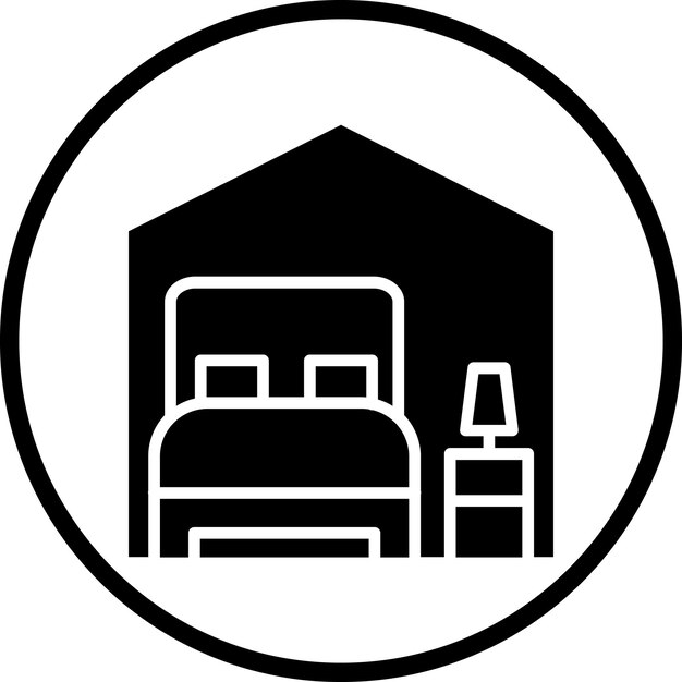 Diseño vectorial de habitaciones Estilo de icono