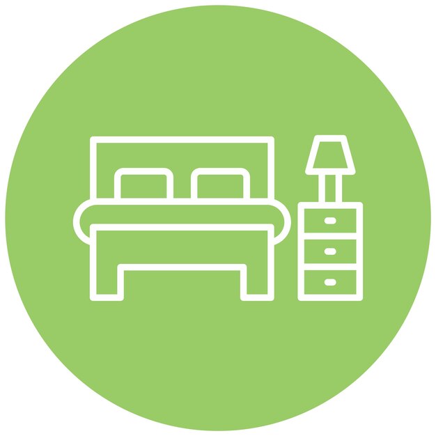 Diseño vectorial de habitaciones Estilo de icono