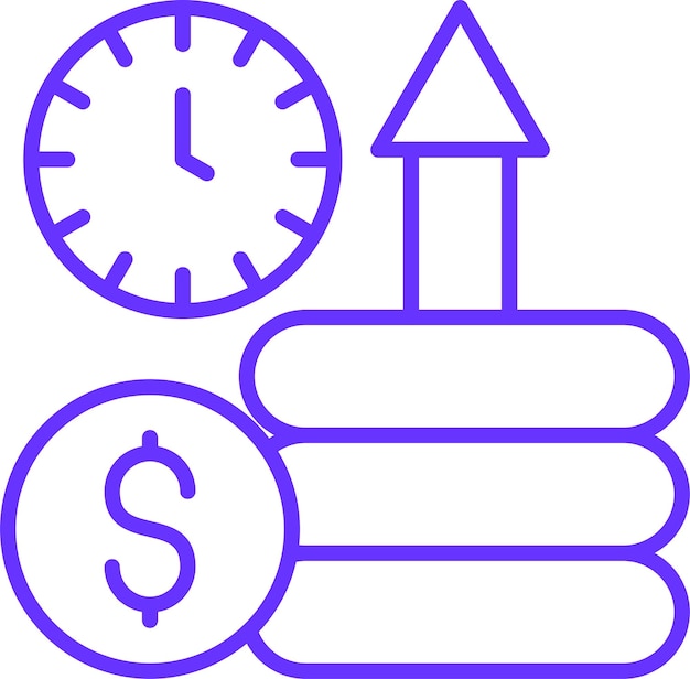 Diseño vectorial haciendo dinero Estilo de icono