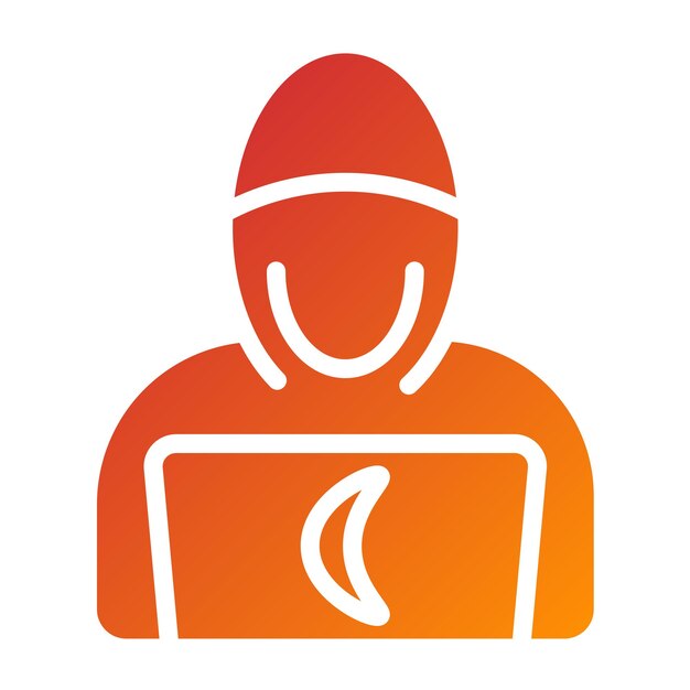 Diseño vectorial Hacker Estilo del icono