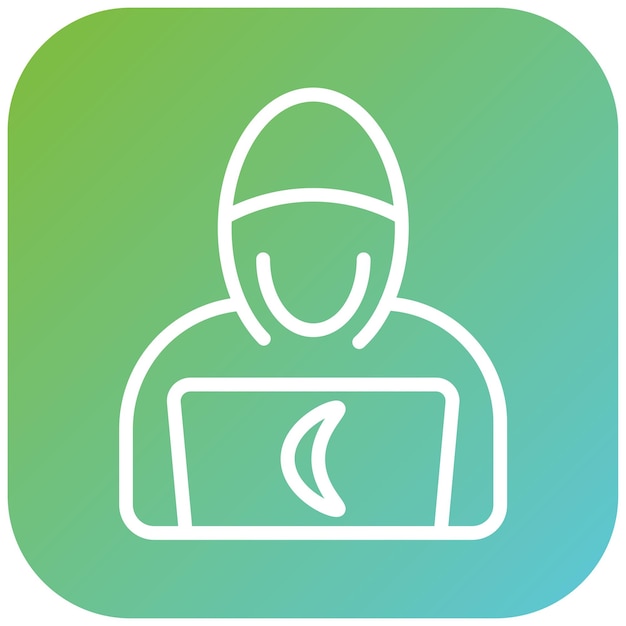 Diseño vectorial Hacker Estilo del icono