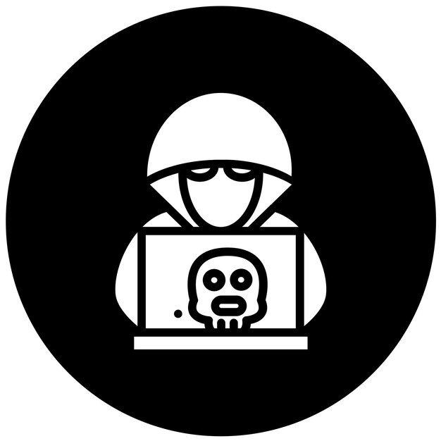 Vector diseño vectorial hacker estilo del icono