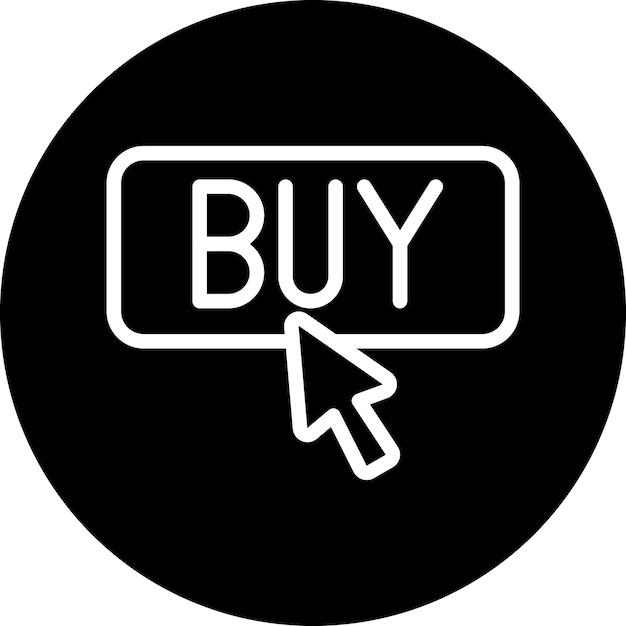 Diseño vectorial Haga clic en Estilo del icono de compra