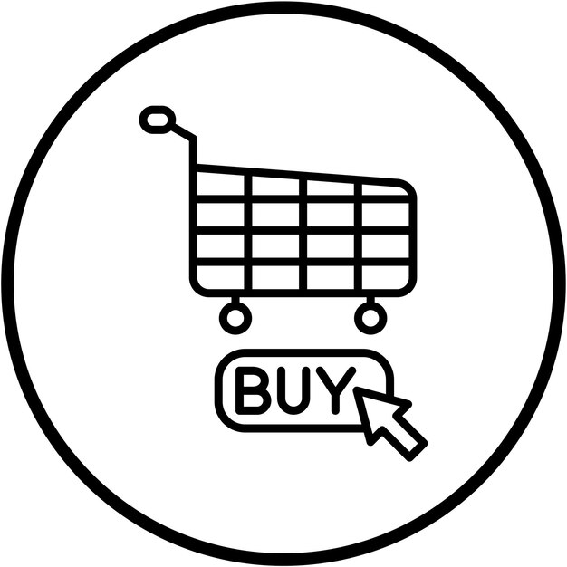Diseño vectorial Haga clic en Estilo del icono de compra