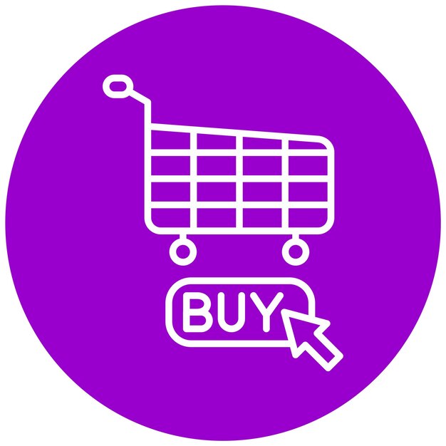 Diseño vectorial Haga clic en Estilo del icono de compra
