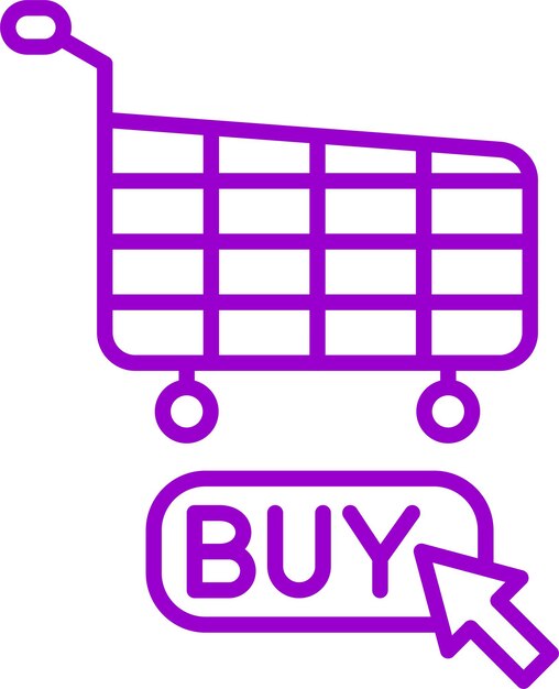 Diseño vectorial Haga clic en Estilo del icono de compra