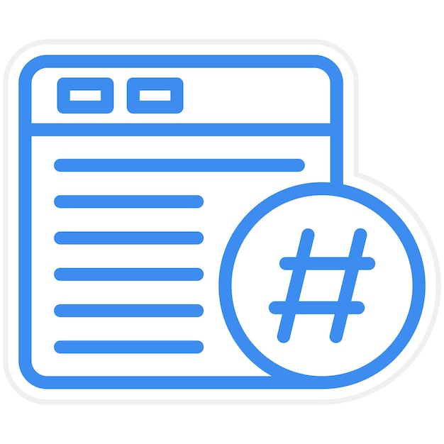 Diseño vectorial de hashtags Estilo de icono