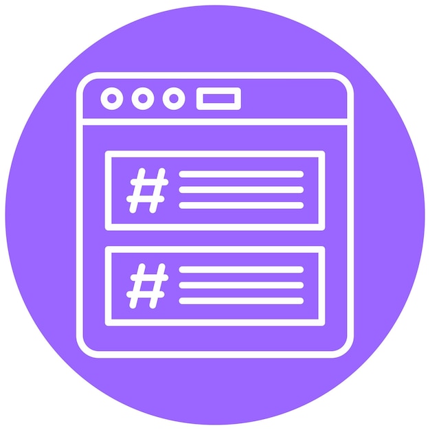 Diseño vectorial de hashtags Estilo de icono