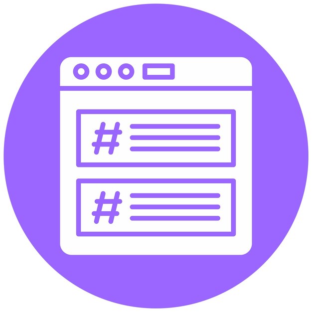Diseño vectorial de hashtags Estilo de icono