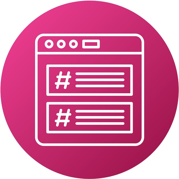 Diseño vectorial de hashtags Estilo de icono
