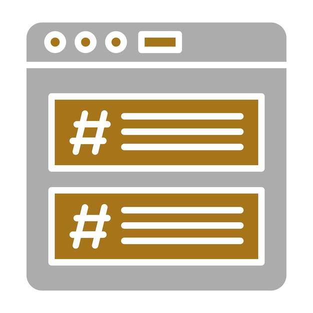 Diseño vectorial de hashtags Estilo de icono