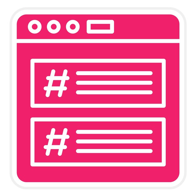 Vector diseño vectorial de hashtags estilo de icono