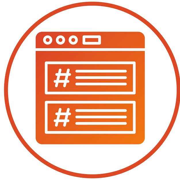 Diseño vectorial de hashtags Estilo de icono