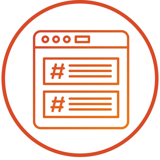 Diseño vectorial de hashtags Estilo de icono
