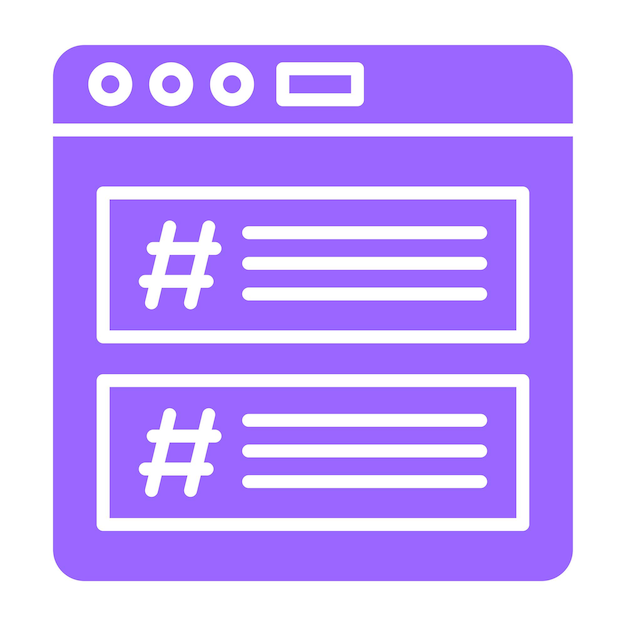 Diseño vectorial de hashtags Estilo de icono