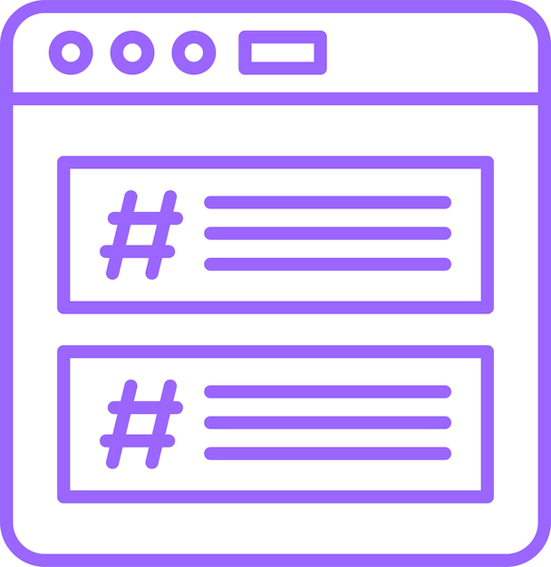 Diseño vectorial de hashtags Estilo de icono