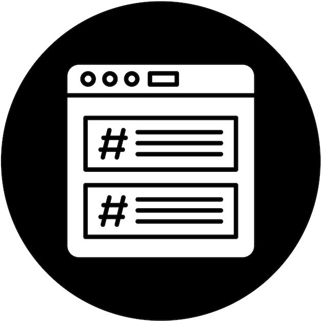 Diseño vectorial de hashtags Estilo de icono