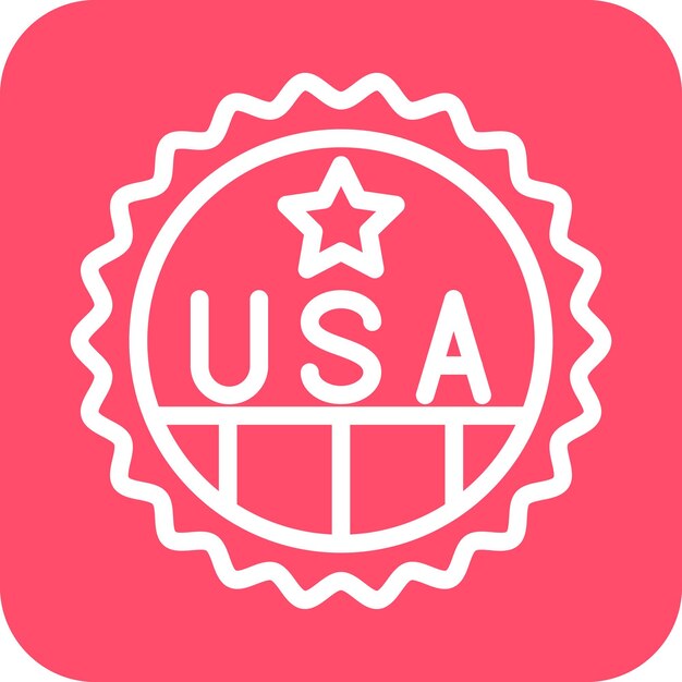 Diseño vectorial hecho en estilo icono de Estados Unidos