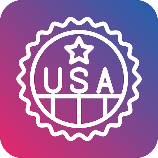Diseño vectorial hecho en estilo icono de Estados Unidos