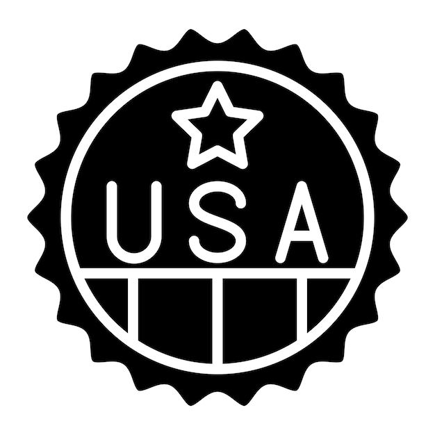 Diseño vectorial hecho en estilo icono de Estados Unidos