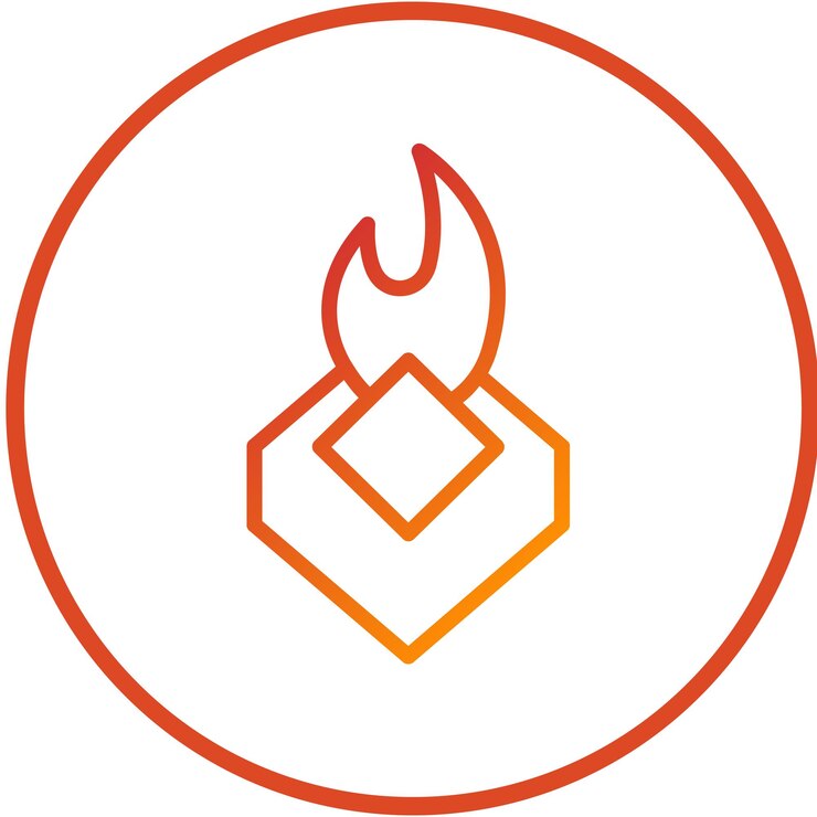Vector diseño vectorial hex burner estilo del icono