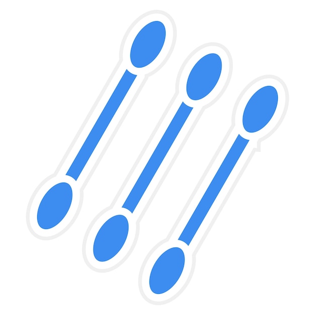 Diseño vectorial de hisopos de algodón Estilo de icono