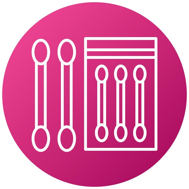 Diseño vectorial de hisopos de algodón Estilo de icono
