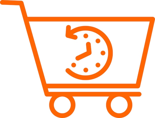 Diseño vectorial Historial del carrito Estilo del icono