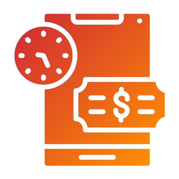 Diseño vectorial Historio de pagos Estilo del icono