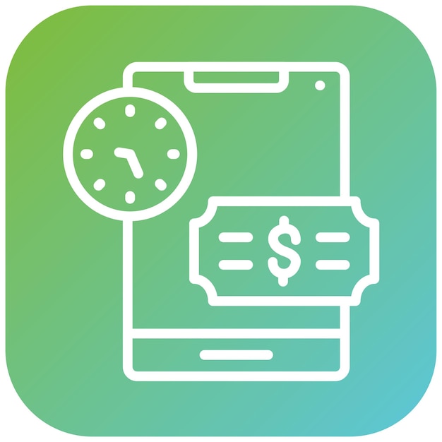 Diseño vectorial Historio de pagos Estilo del icono