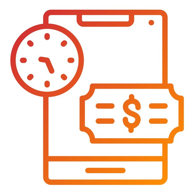 Diseño vectorial Historio de pagos Estilo del icono