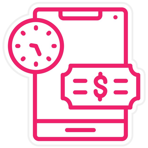 Diseño vectorial Historio de pagos Estilo del icono