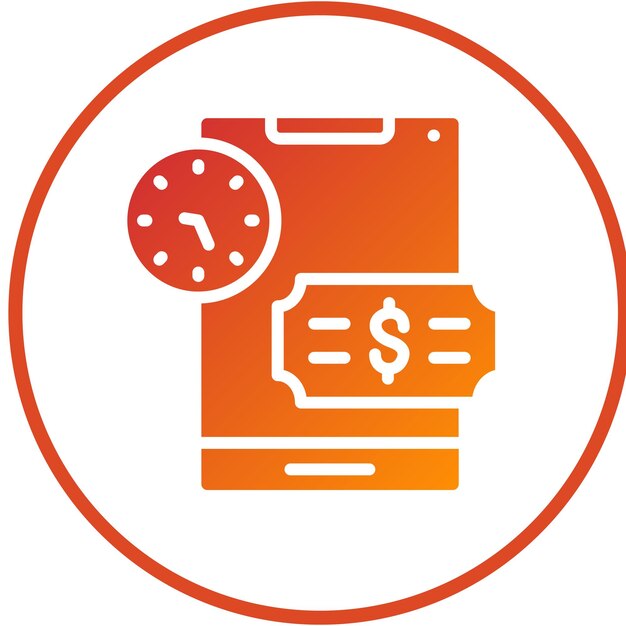 Diseño vectorial Historio de pagos Estilo del icono