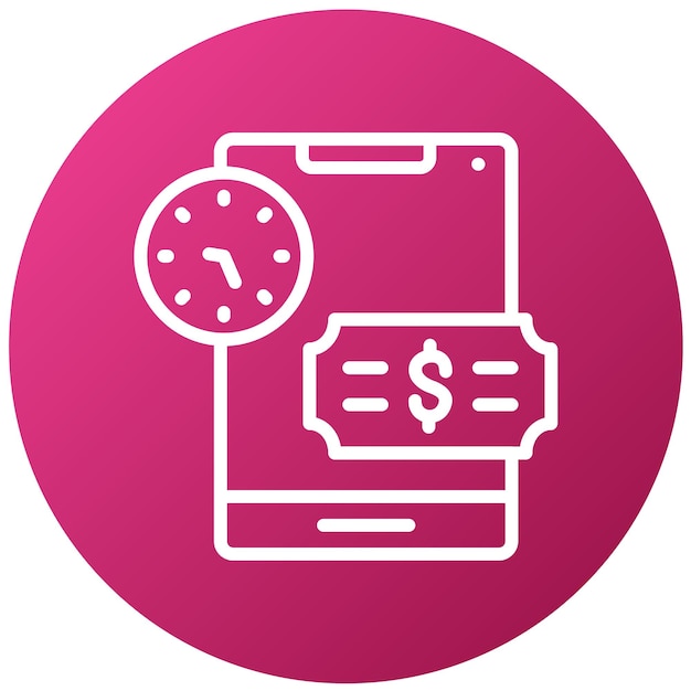 Diseño vectorial Historio de pagos Estilo del icono