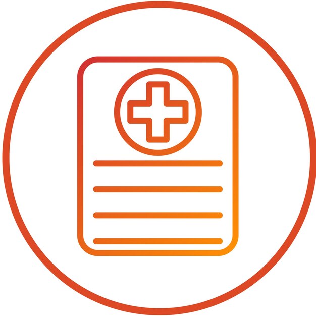 Diseño vectorial Historio de salud Estilo del icono