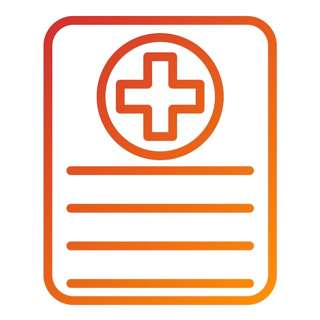 Diseño vectorial Historio de salud Estilo del icono