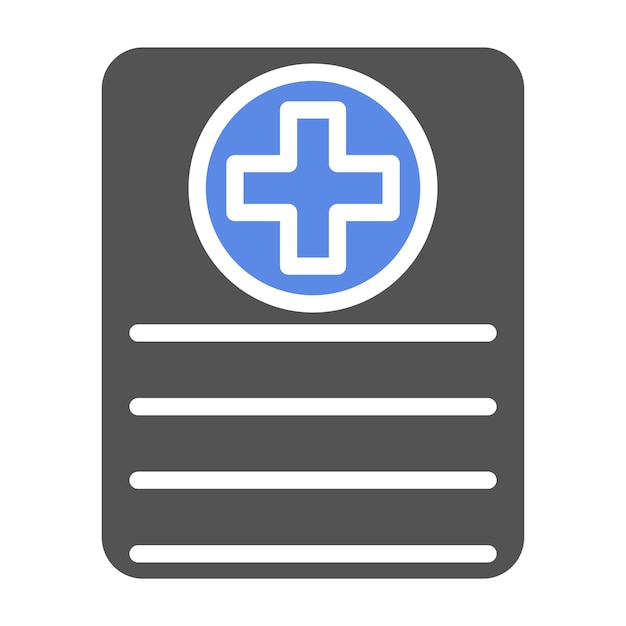 Diseño vectorial Historio de salud Estilo del icono