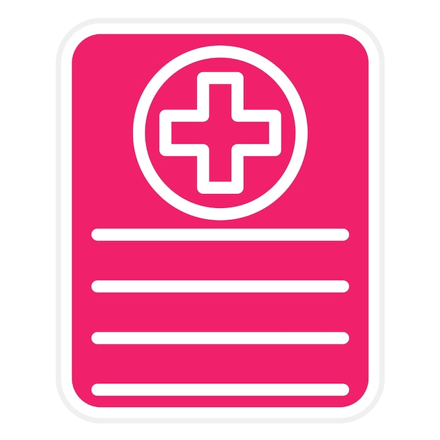 Diseño vectorial Historio de salud Estilo del icono