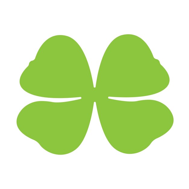Diseño vectorial de hoja de trébol verde logoluck icono diseño plano illustrationvector